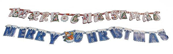 Club Pack of 72 Merry Christmas Santa Claus and Snowman Wall Banners 84"