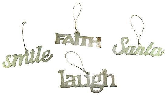 Club Pack of 384 Smile, Faith, Santa and Laugh Christmas Ornaments 3.5"