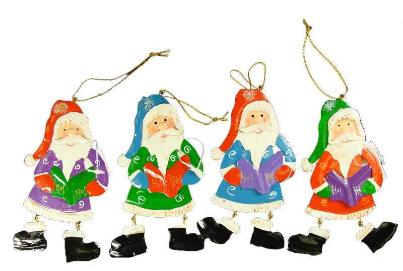 Club Pack of 192 Santa Claus Caroler Christmas Ornaments 5.5"