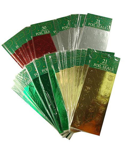 Club Pack of 1206 Foil Gift and Envelope Seals 1.125"