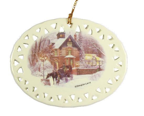 Club Pack of 288 Home for the Holidays Ceramic Christmas Ornaments 3.5"