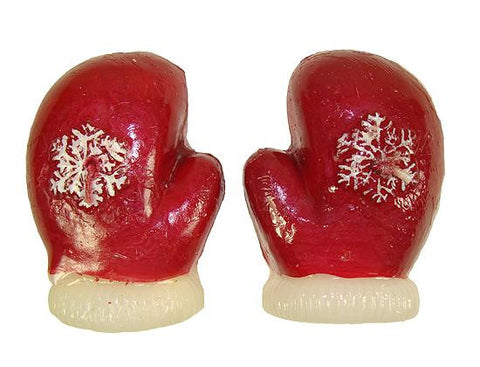 Club Pack of 192 Red Mitten Floating Christmas Party Candles 3.25"