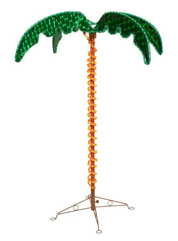 4.5' Deluxe Holographic LED Rope Lighted Palm Tree