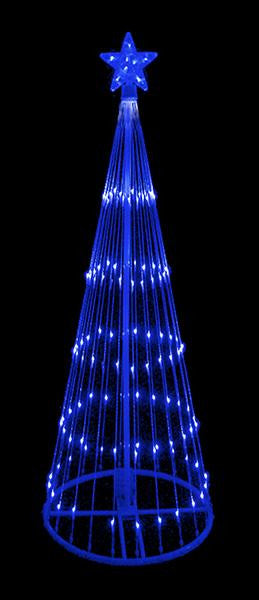 9' Blue LED Lighted Show Cone Christmas Tree Yard Art Decoration