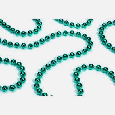 Shiny Aqua Blue Beaded Christmas Garland 9' x 8mm