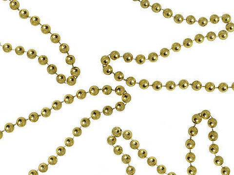 Shiny Gold Beaded Christmas Garland 9' x 12mm