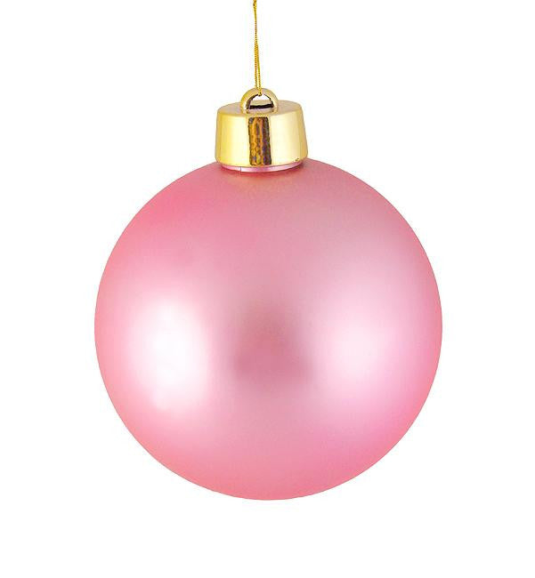 Matte Pretty in Pink Shatterproof Christmas Ball Ornament 8" (200mm)