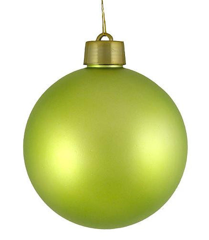 Huge Matte Key Lime Green Shatterproof Christmas Ball Ornament 12" (300mm)