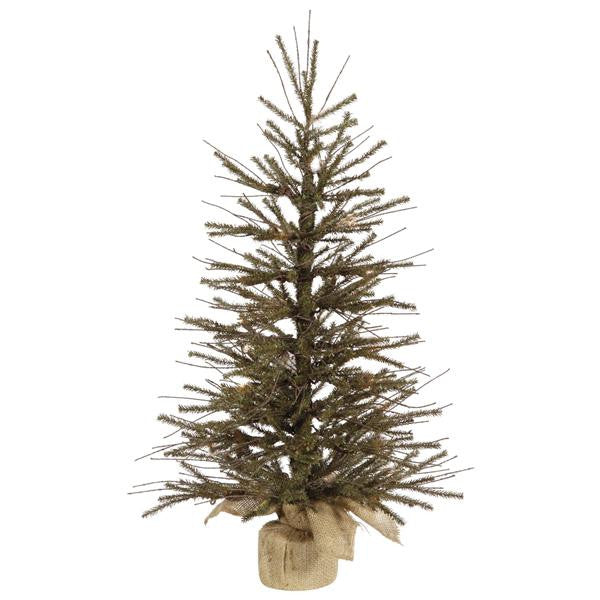 2.5' Vienna Twig Artificial Christmas Tree in Burlap Base - Unlit