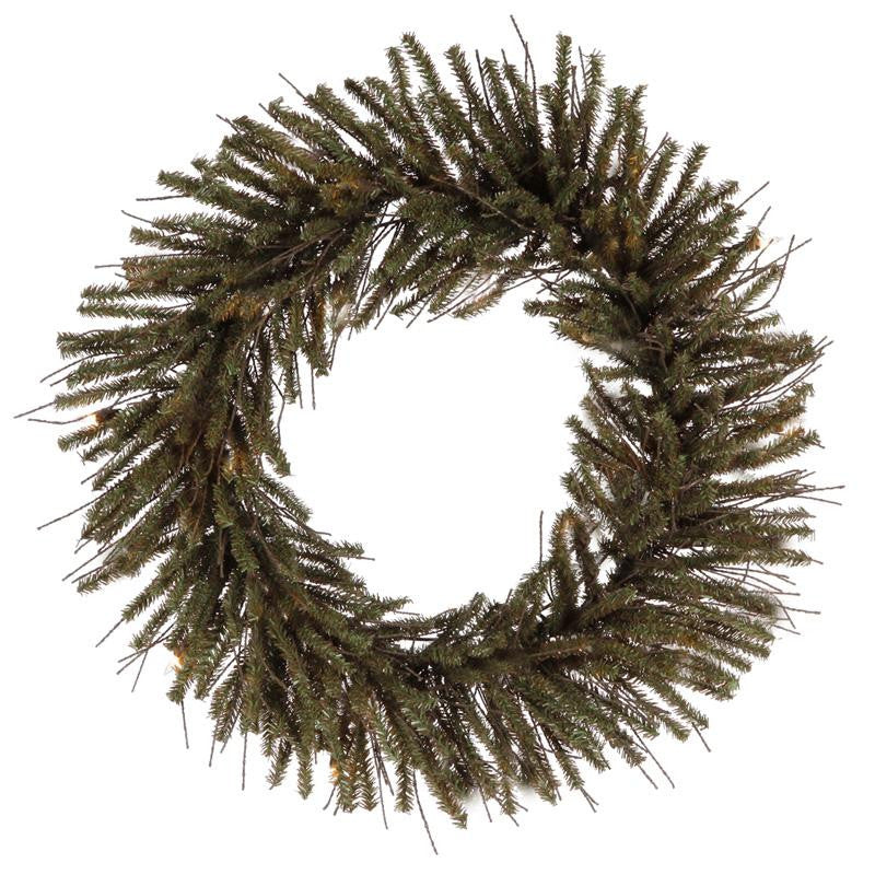 24" Vienna Twig Two-Tone Artifical Christmas Wreath - Unlit