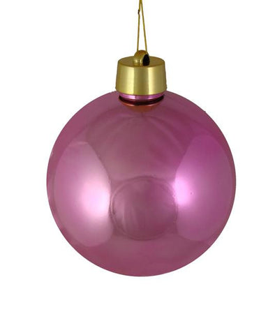 Shiny Pretty in Pink Shatterproof Christmas Ball Ornament 8" (200mm)