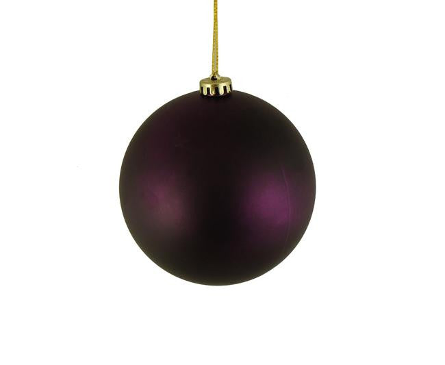 Matte Sugar Plum Purple Shatterproof Christmas Ball Ornament 6" (150mm)