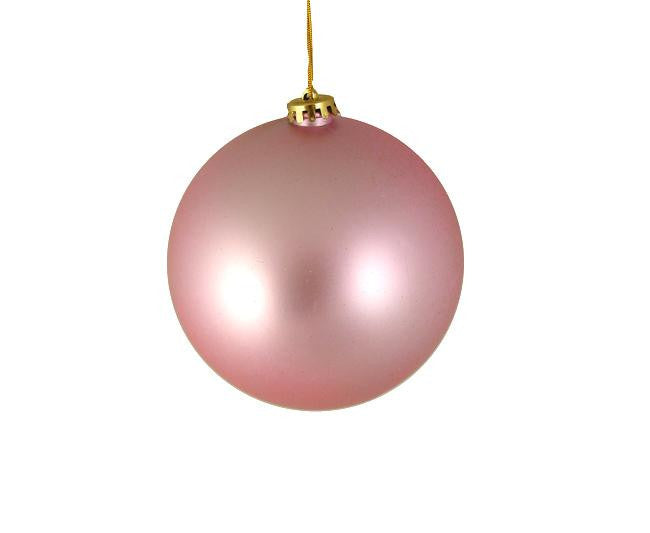 Matte Pretty in Pink Shatterproof Christmas Ball Ornament 6" (150mm)