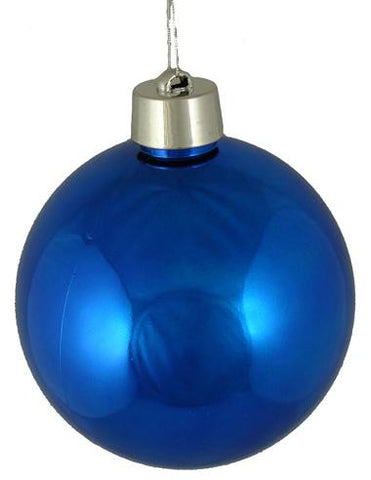 Huge Shiny Royal Blue Shatterproof Christmas Ball Ornament 12" (300mm)