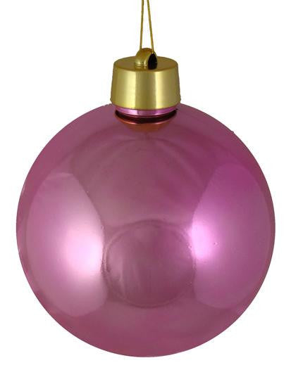 Huge Shiny Pretty in Pink Shatterproof Christmas Ball Ornament 12" (300mm)