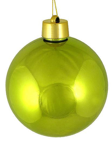 Huge Shiny Key Lime Green Shatterproof Christmas Ball Ornament 12" (300mm)