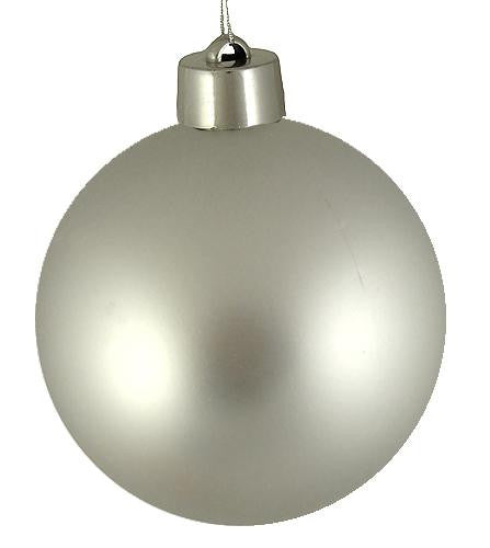 Huge Matte Silver Splendor Shatterproof Christmas Ball Ornament 12" (300mm)