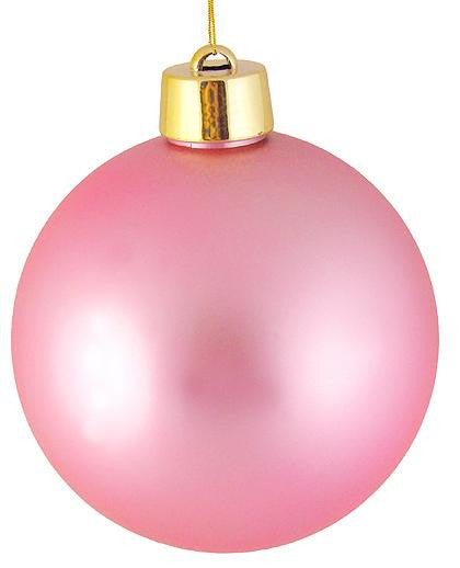 Huge Matte Pretty in Pink Shatterproof Christmas Ball Ornament 12" (300mm)