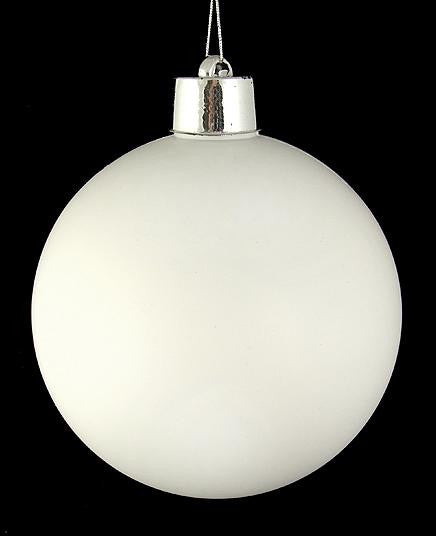 Huge Matte Winter White Shatterproof Christmas Ball Ornament 12" (300mm)