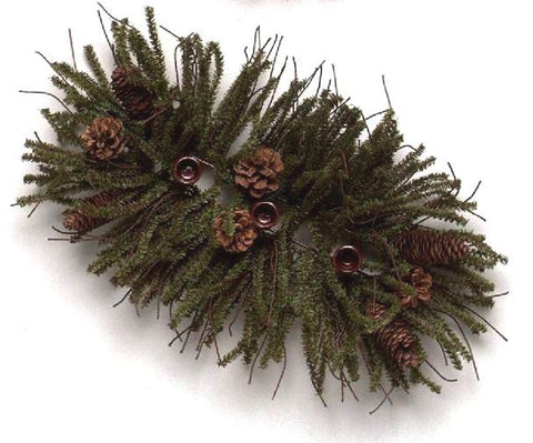 20" Rustic Vienna Twig Christmas Candle Holder Centerpiece  - Holds 3 Taper Candles