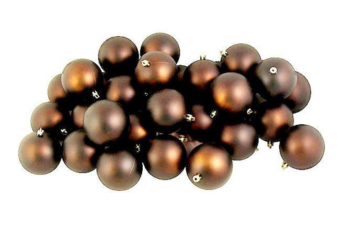 12ct Matte Mocha Brown Shatterproof Christmas Ball Ornaments 4" (100mm)