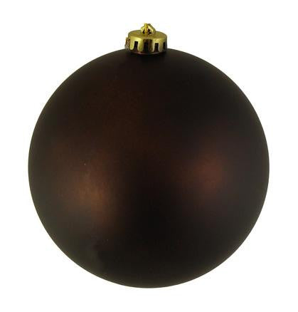 Matte Chocolate Brown Commercial Shatterproof Christmas Ball Ornament 8" (200mm)