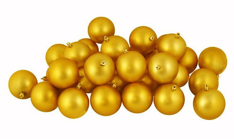 12ct Matte Antique Gold Shatterproof Christmas Ball Ornaments 4" (100mm)