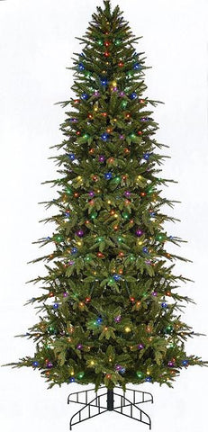 6' Pre-Lit Slim Palisade Artificial Christmas Tree - Multi LED Lights