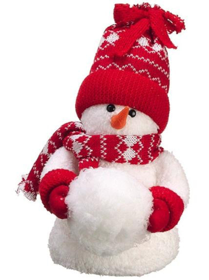 9" Table Top Knit Cap Winter Snowman Christmas Figure