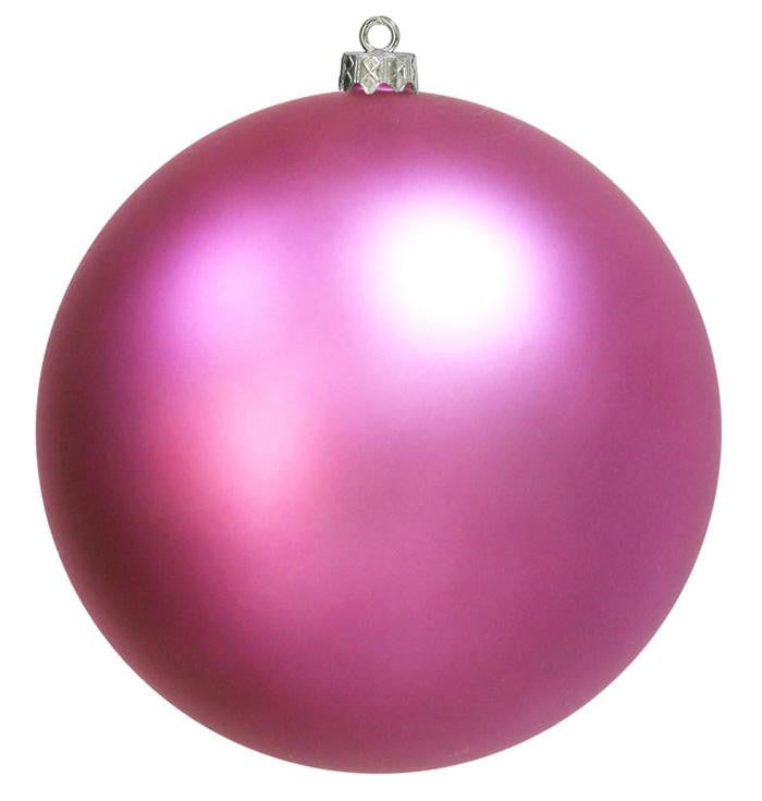 Matte Bubblegum Pink Commercial Shatterproof Christmas Ball Ornament 6" (150mm)