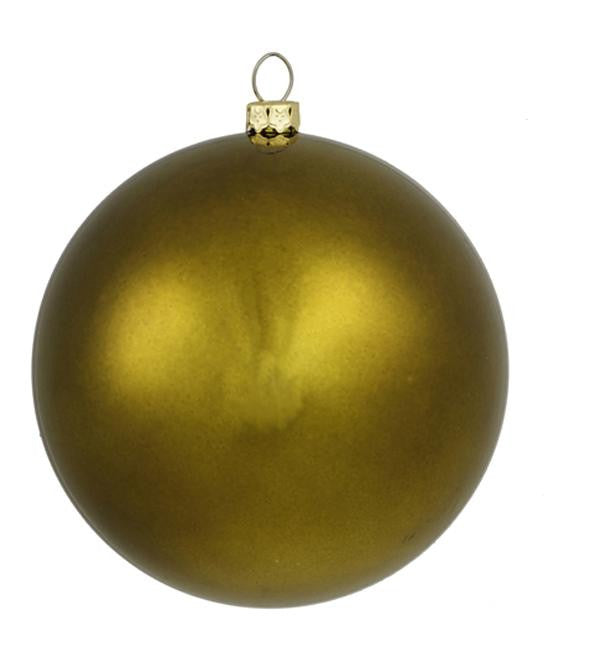 Matte Olive Green Commercial Shatterproof Christmas Ball Ornament 6" (150mm)