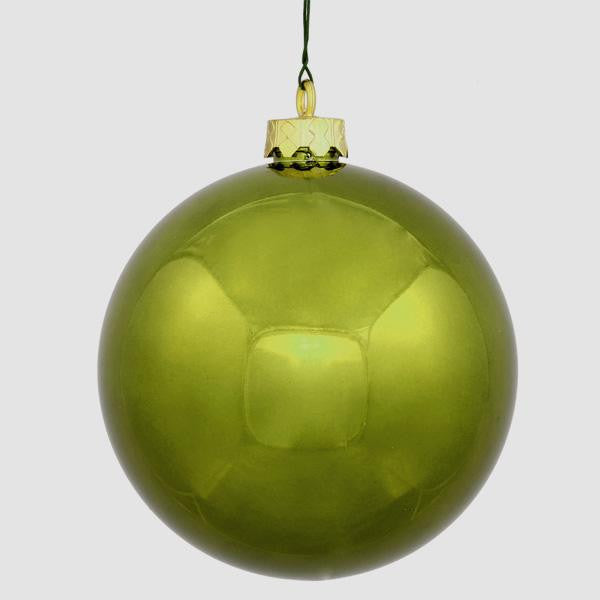 Shiny Olive Green Commercial Shatterproof Christmas Ball Ornament 6" (150mm)