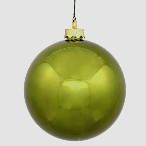 Shiny Olive Green Commercial Shatterproof Christmas Ball Ornament 6" (150mm)