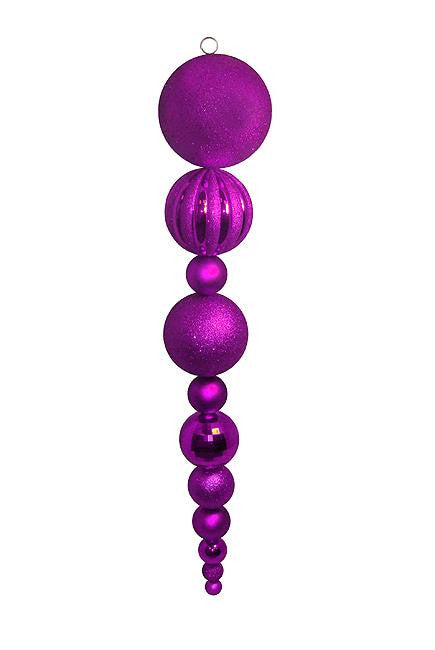 55" Purple Commercial Sized Shatterproof Christmas Ball Finial Ornament