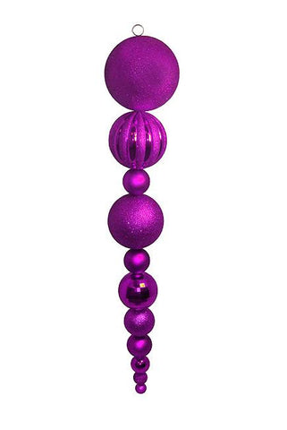 55" Purple Commercial Sized Shatterproof Christmas Ball Finial Ornament