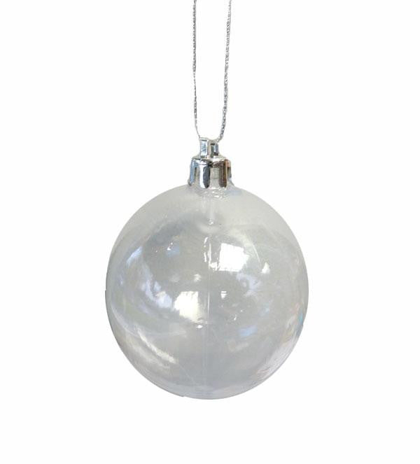 4.75" Clear Transparent Shatterproof Christmas Ball Ornament (120mm)