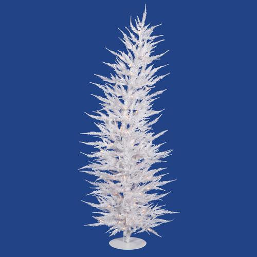 3' Pre-Lit Whimsical White Artificial Christmas Tree - Clear Lights