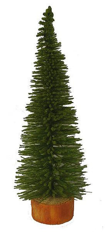 11" Mini Moss Green Artificial Village Christmas Tree - Unlit