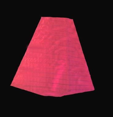 11" Pink LED Lighted Battery Operated Trapezoid Nylon Chinese Lantern