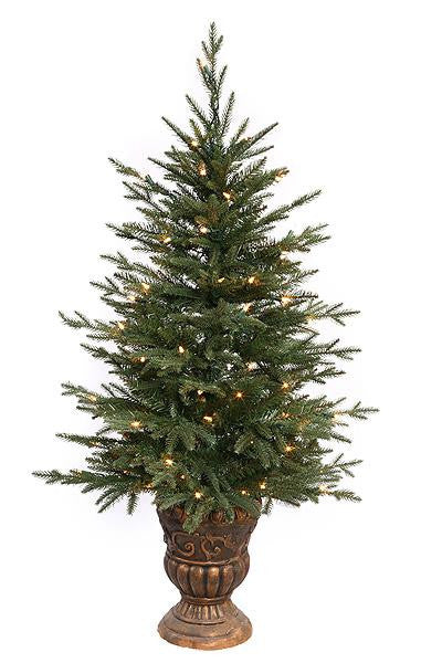 4' Pre-Lit Potted Norwood Fir Artificial Christmas Tree - Clear Lights