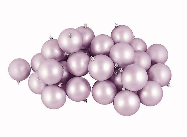 32ct Matte Lavender Purple Shatterproof Christmas Ball Ornaments 3.25" (80mm)