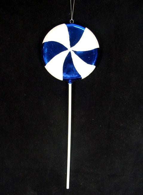 Large Candy Fantasy Blueberry Swirl Lollipop Christmas Ornament Decoration 17"