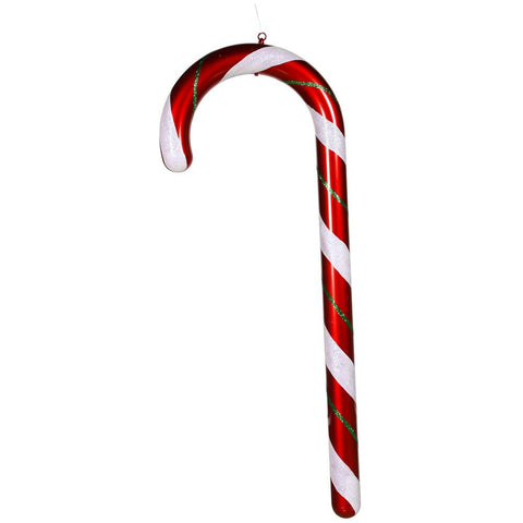 Large 48" Peppermint Twist Commercial Size Glitter Candy Cane Christmas Ornament