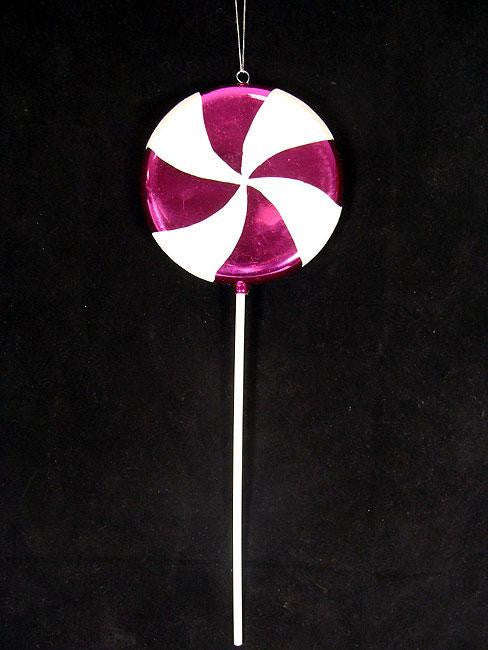 Large Candy Fantasy Raspberry Swirl Lollipop Christmas Ornament Decoration 22"