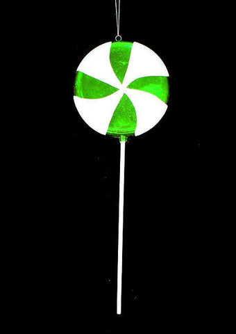 Large Candy Fantasy Green Apple Swirl Lollipop Christmas Ornament Decoration 22"