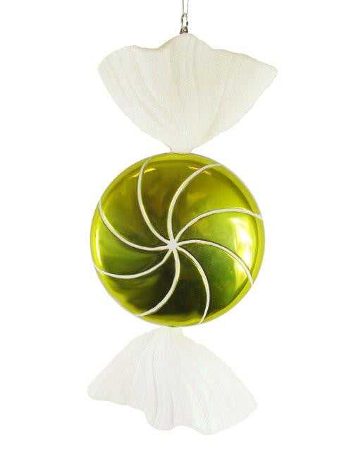 Large Candy Fantasy Wrapped Key Lime Candy Christmas Ornament Decoration 18"