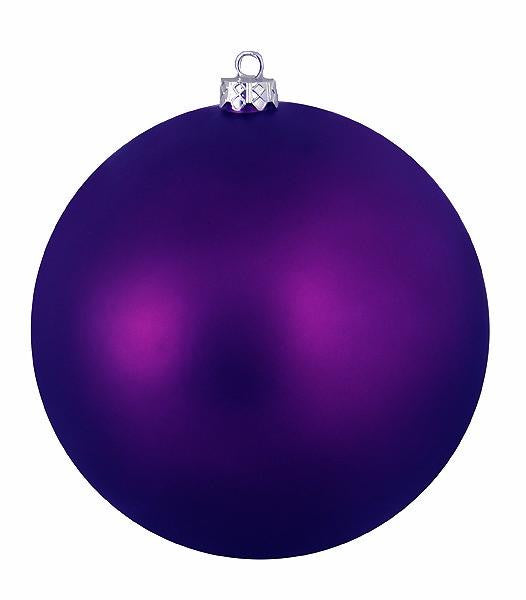 12ct Matte Purple Passion Shatterproof Christmas Ball Ornaments 4" (100mm)