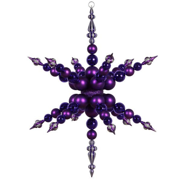 43" Purple Radical 3-D Snowflake Commercial Shatterproof Christmas Ornament