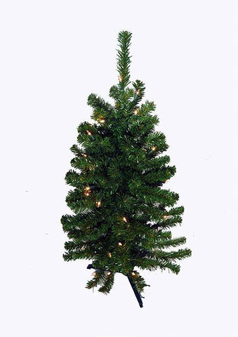 2' Pre-Lit LED Natural Two-Tone Pine Artificial Christmas Tree - Clear Lights