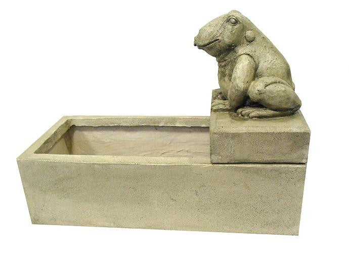 26" Light Green Frog Outdoor Garden Water Fountain